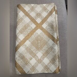 Gold and White Patterned Table Runner